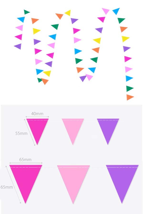カラフル三角ガーランド