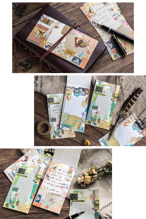 レトロ柄メモパッド