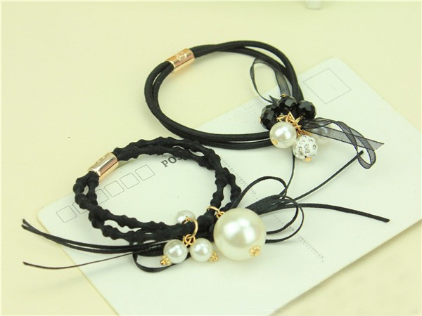 パール ビーズ ヘアゴム 