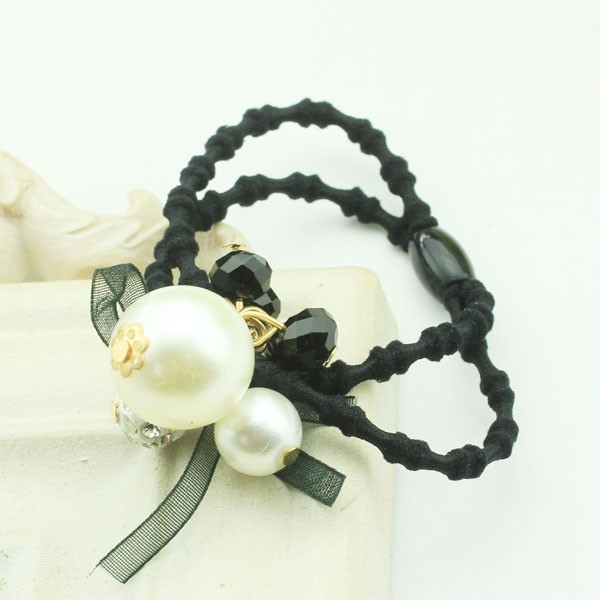 パール ビーズ ヘアゴム 