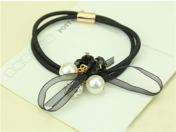 パール ビーズ ヘアゴム 