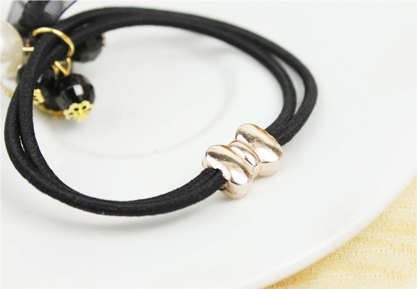 パール ビーズ ヘアゴム 