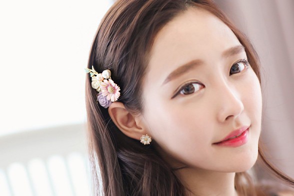 フラワーメタルヘアクリップ