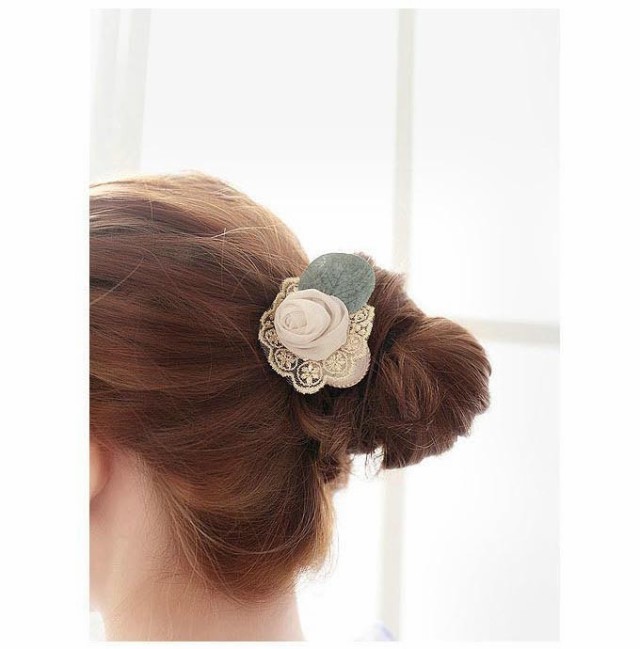 ☆*☆様 限定①オークション♡⃜グラデ薔薇丸ごと1輪♥️マウス型ビジュー付ヘアゴ ローズヘアゴム ヘアゴム ヘアアクセ ローズ 花 バラ 薔薇