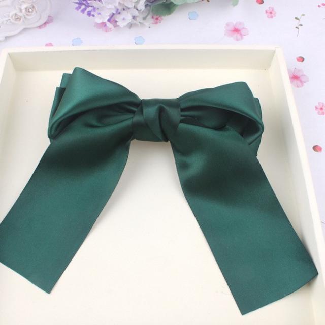 サテンリボンバレッタ