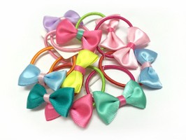 サテン リボン ヘアゴム 10Pset