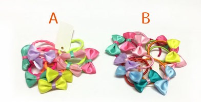 サテン リボン ヘアゴム 10Pset