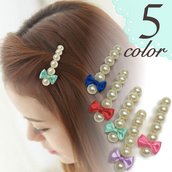 パールリボンバレッタ 