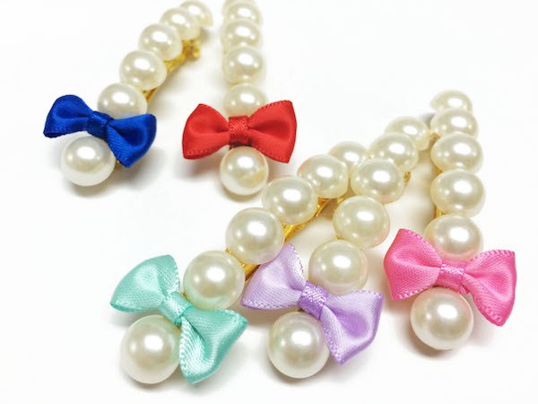 パールリボンバレッタ 