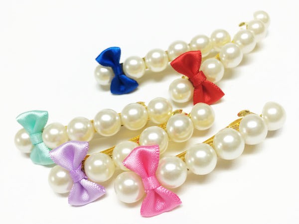 パールリボンバレッタ 