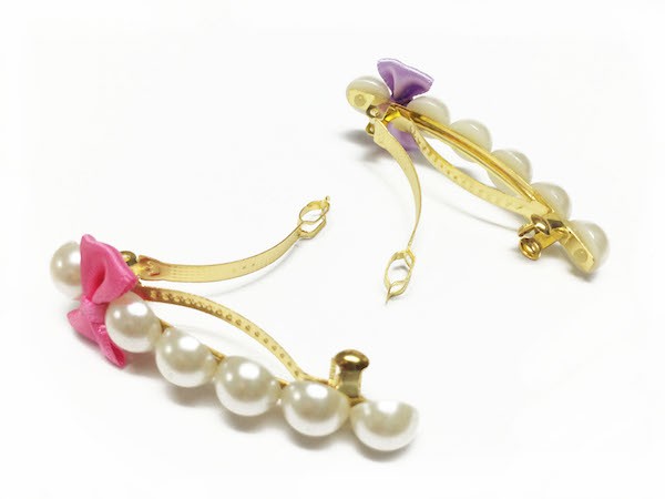 パールリボンバレッタ 