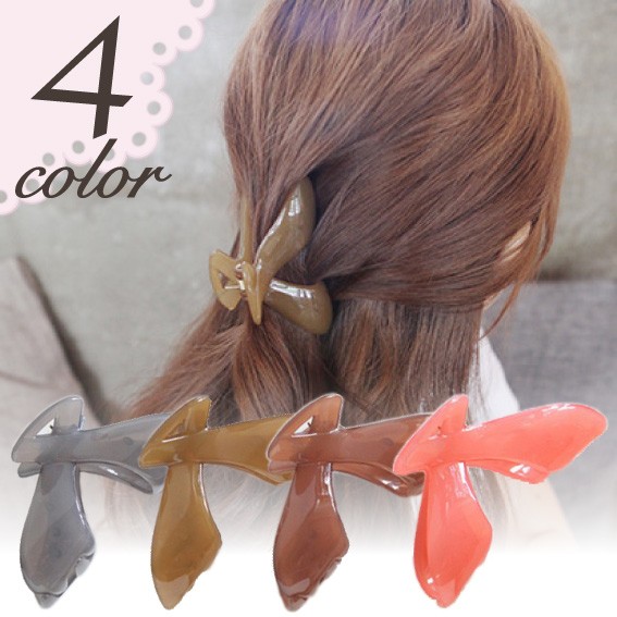 優しい色合いのバンスクリップ 