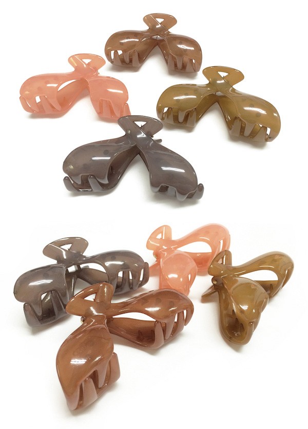 優しい色合いのバンスクリップ 