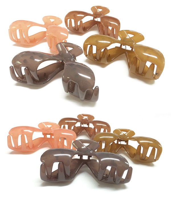 優しい色合いのバンスクリップ 