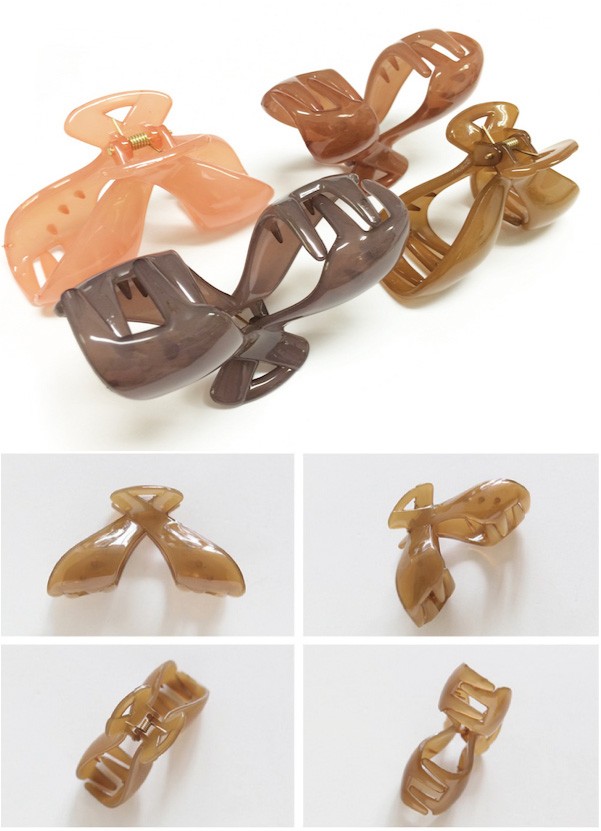 優しい色合いのバンスクリップ 