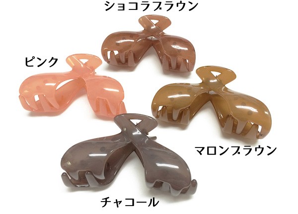 優しい色合いのバンスクリップ 