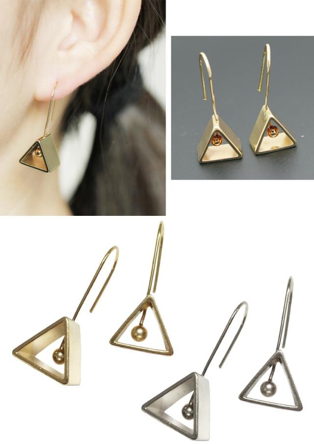 幾何学 フックピアス トライアングル