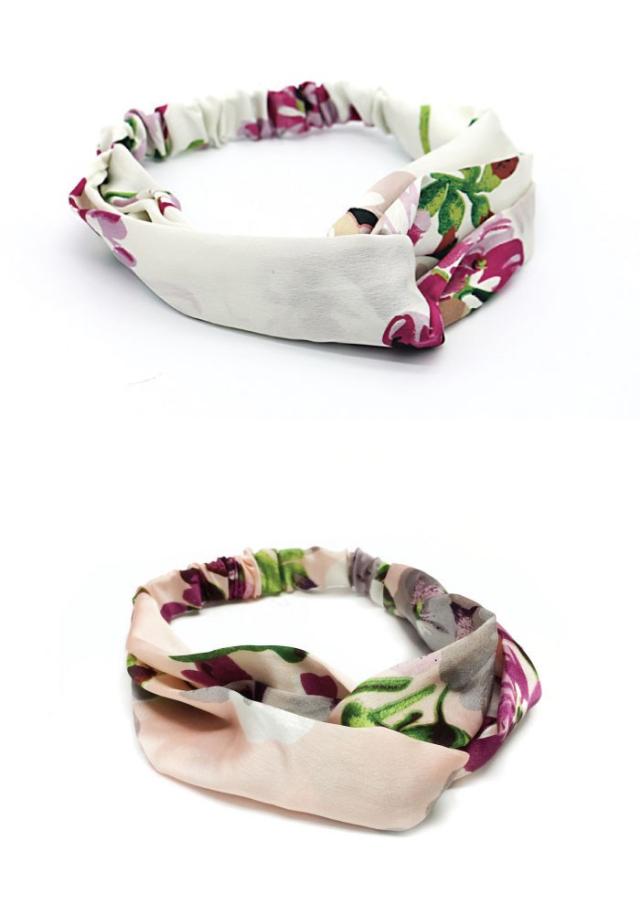 花柄 リゾート ヘアバンド