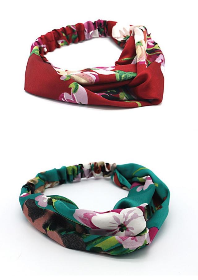 花柄 リゾート ヘアバンド