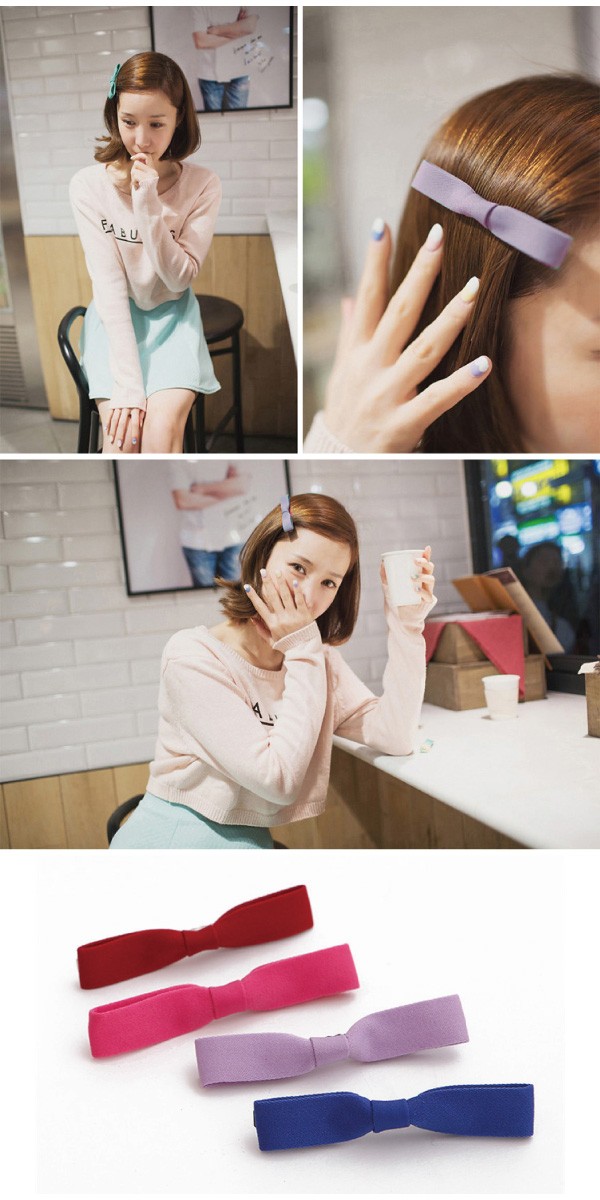 シンプルな細身ヘアクリップ2Pセット♪