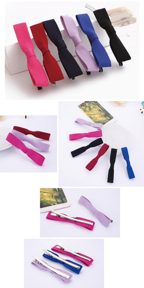 シンプルな細身ヘアクリップ2Pセット♪
