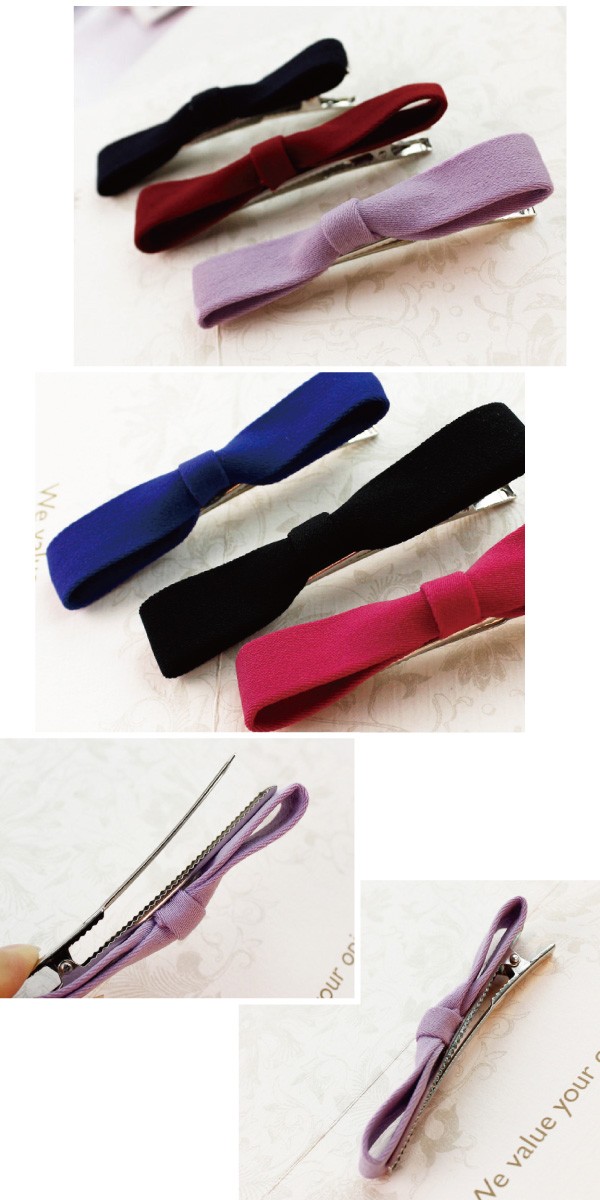 シンプルな細身ヘアクリップ2Pセット♪