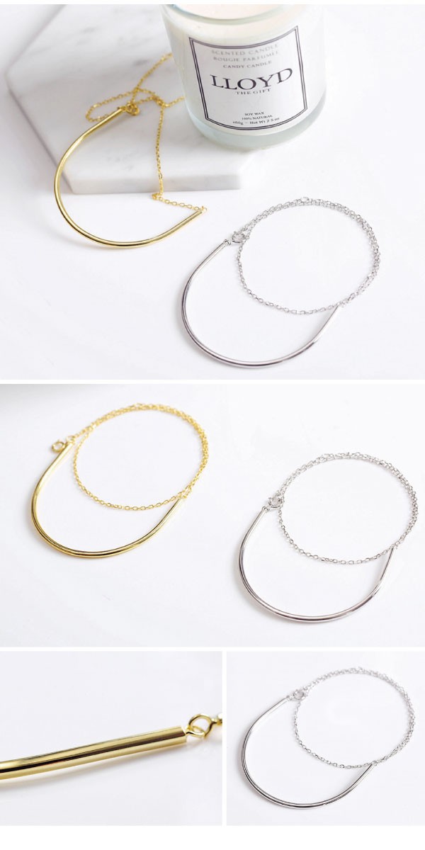 Silver 925 華奢見せ効果のシンプルブレスレット