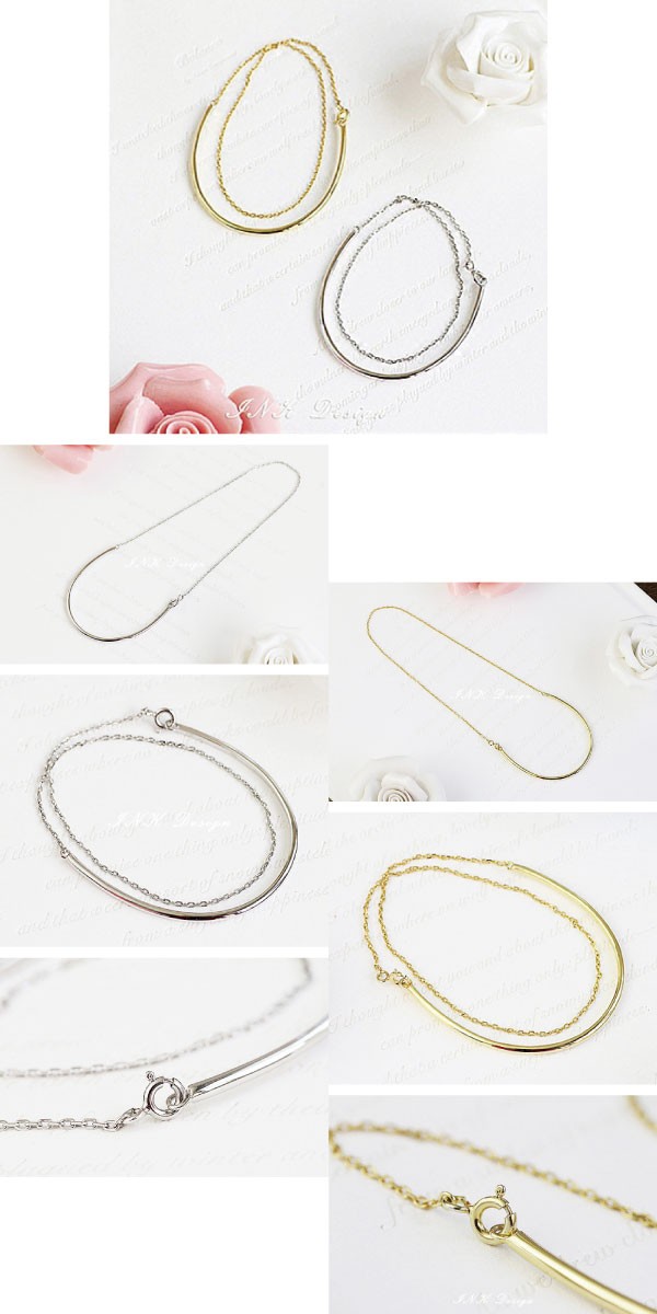 Silver 925 華奢見せ効果のシンプルブレスレット