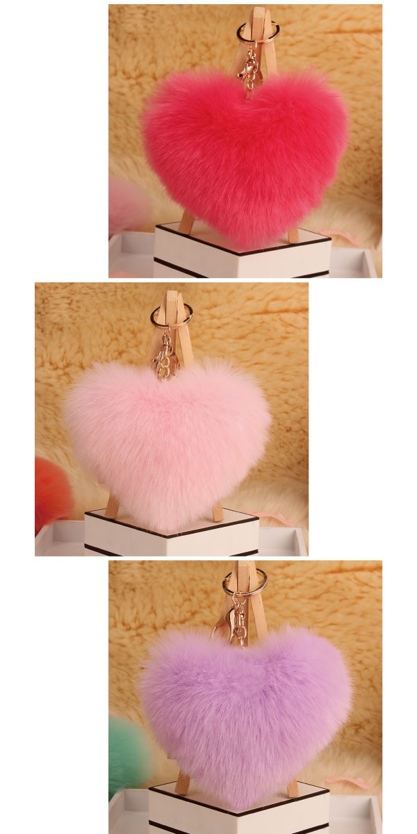 ハート型バックチャーム