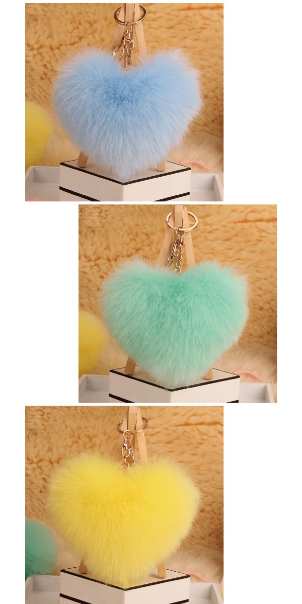 ハート型バックチャーム