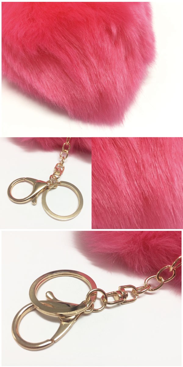 ハート型バックチャーム