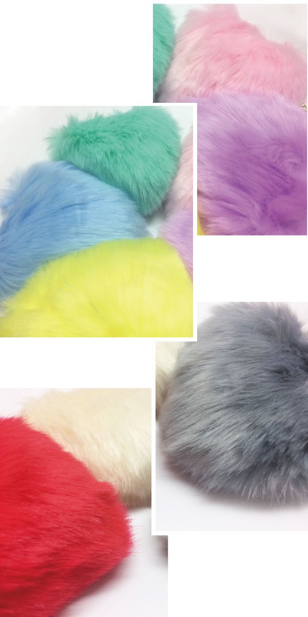 ハート型バックチャーム