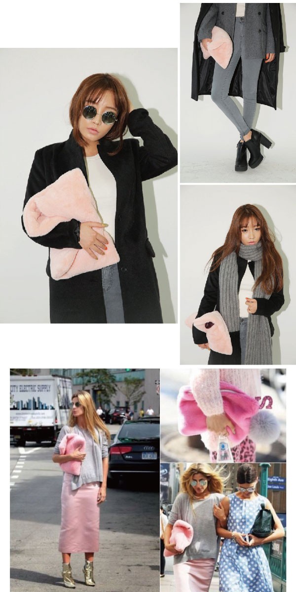 モコモコボアのクラッチバッグ♪