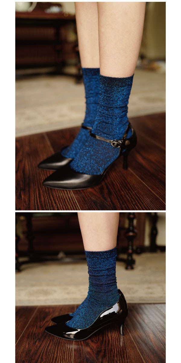 キラキララメが大人お洒落なショートソックス♪