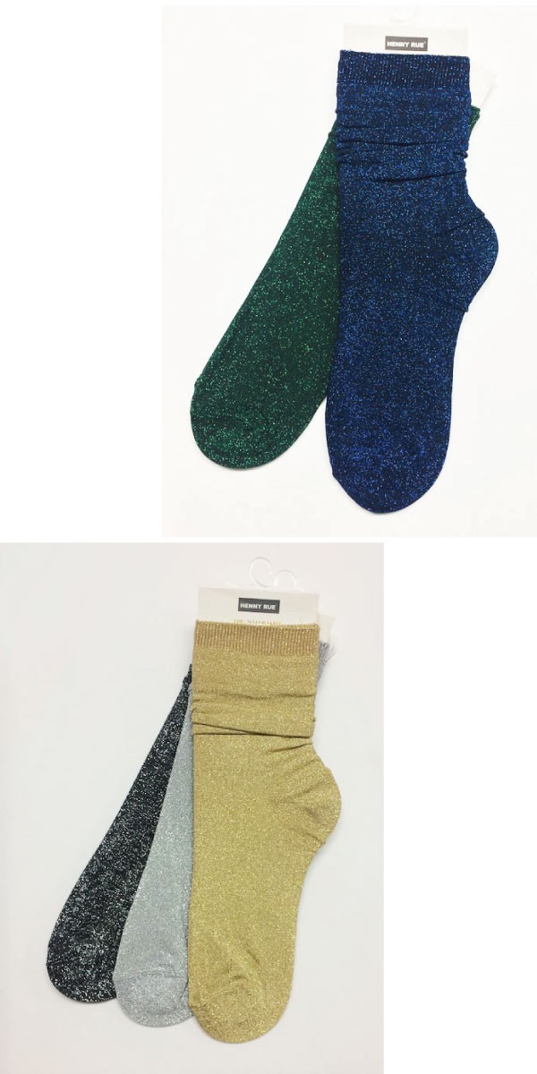 キラキララメが大人お洒落なショートソックス♪