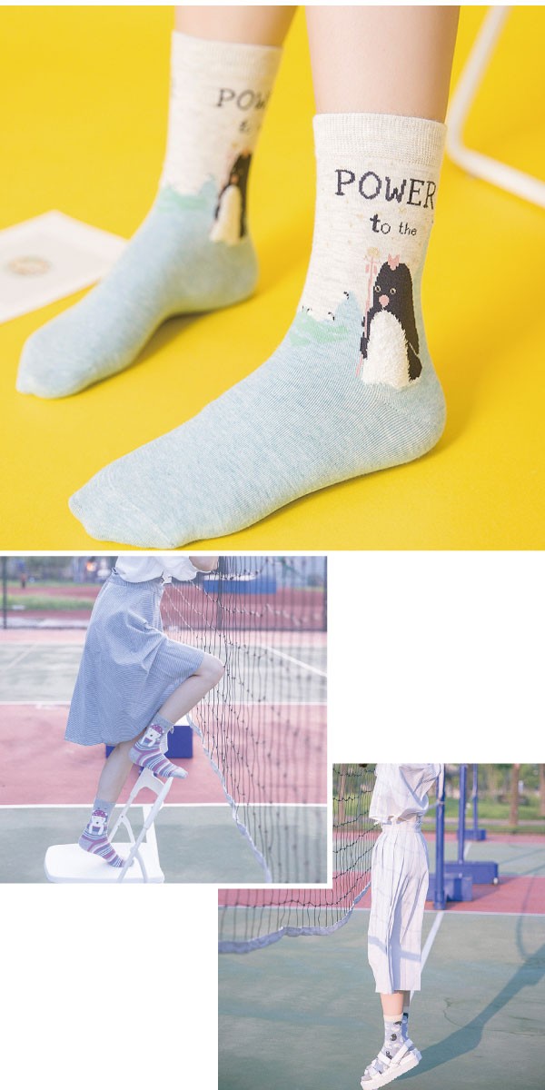 クリアケース付き北欧風アニマル靴下セット