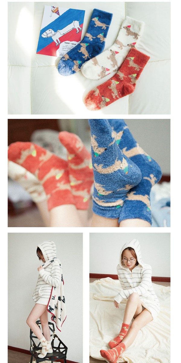 フワモコあったか♪アニマルルームソックス