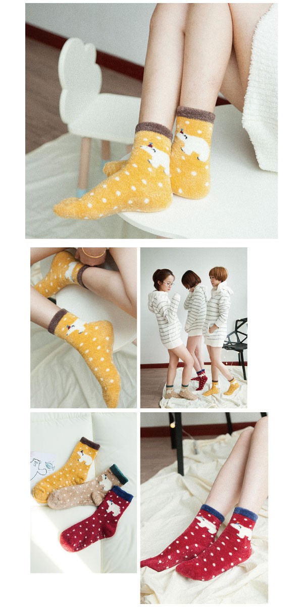 フワモコあったか♪アニマルルームソックス
