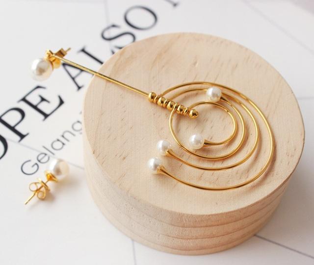 太陽系アシメバックキャッチピアス