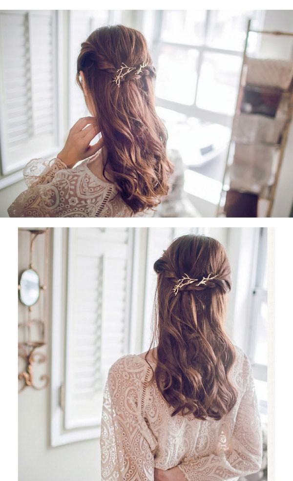 トナカイの角モチーフのお洒落なヘアピン♪