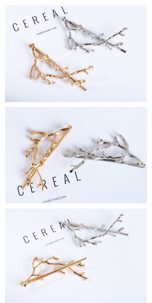 トナカイの角モチーフのお洒落なヘアピン♪