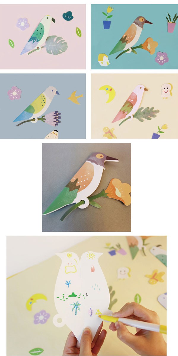 小鳥のメッセージカードセット 2色セット