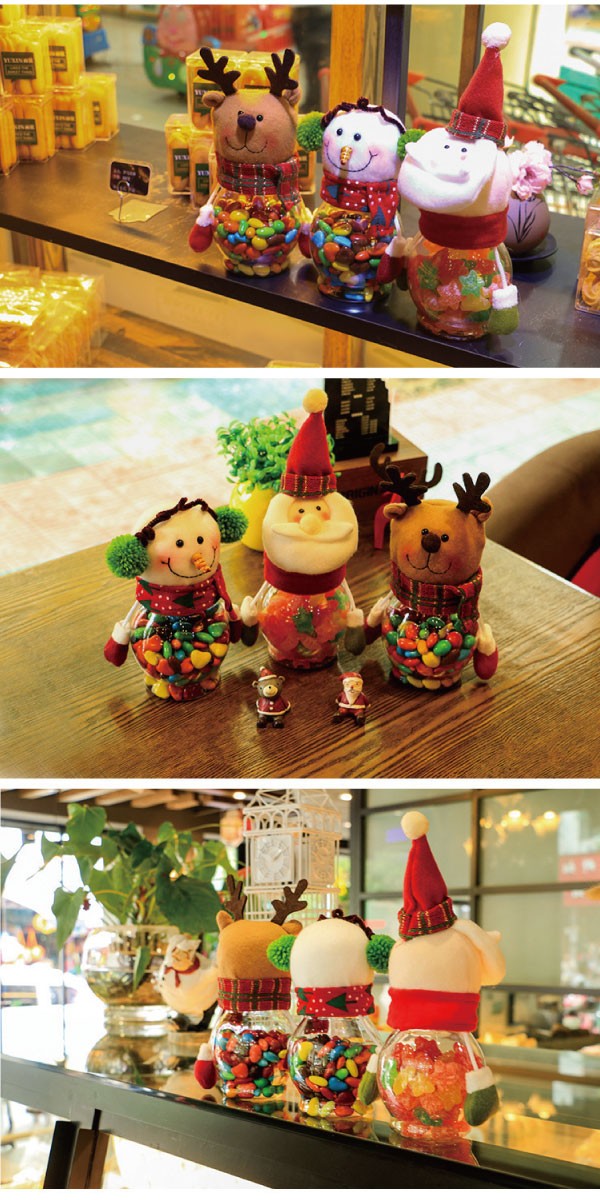 雪だるま型のキャンディボトル 