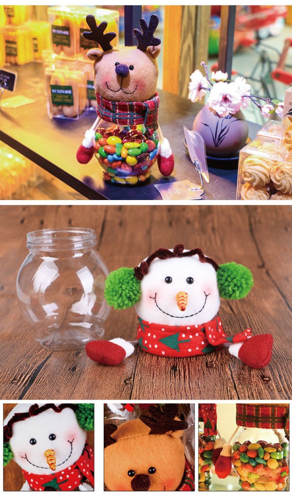 雪だるま型のキャンディボトル 