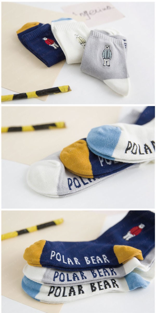 北極熊のショートソックス