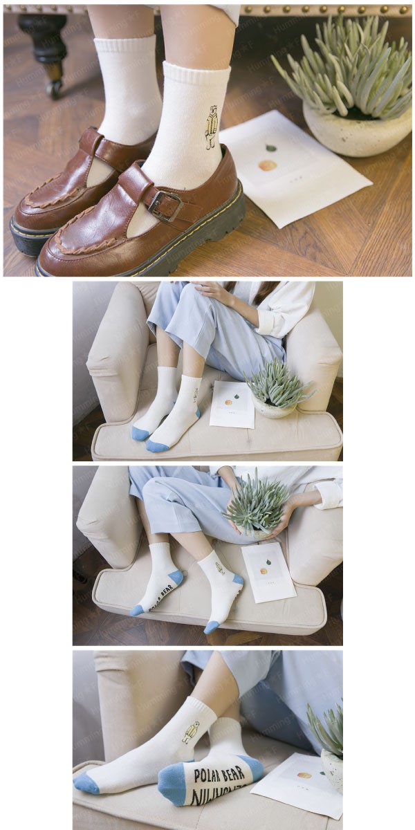 北極熊のショートソックス