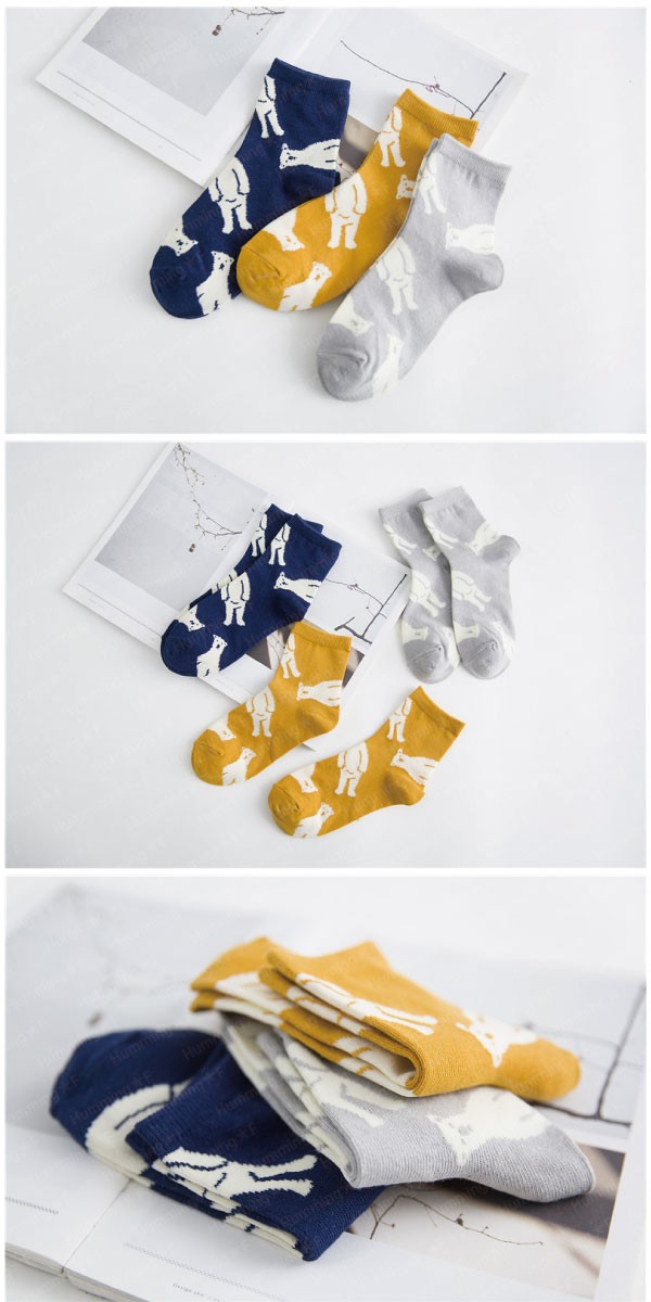 北極熊のショートソックス