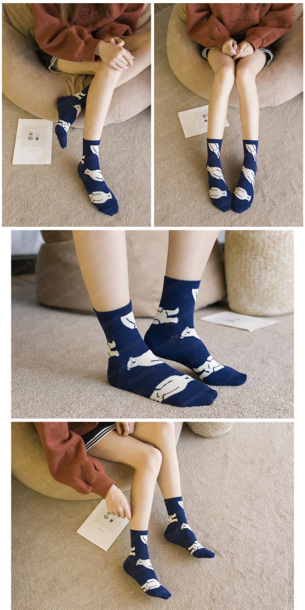 北極熊のショートソックス