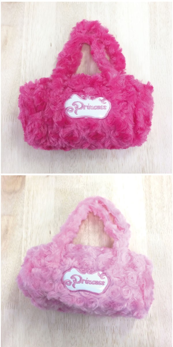 シープボアの筒型ミニボストンバッグ