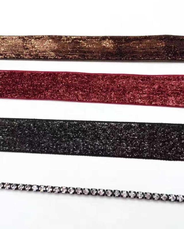 ラメリボンとキラキラビジューのブレスレットにもなる3wayチョーカー♪